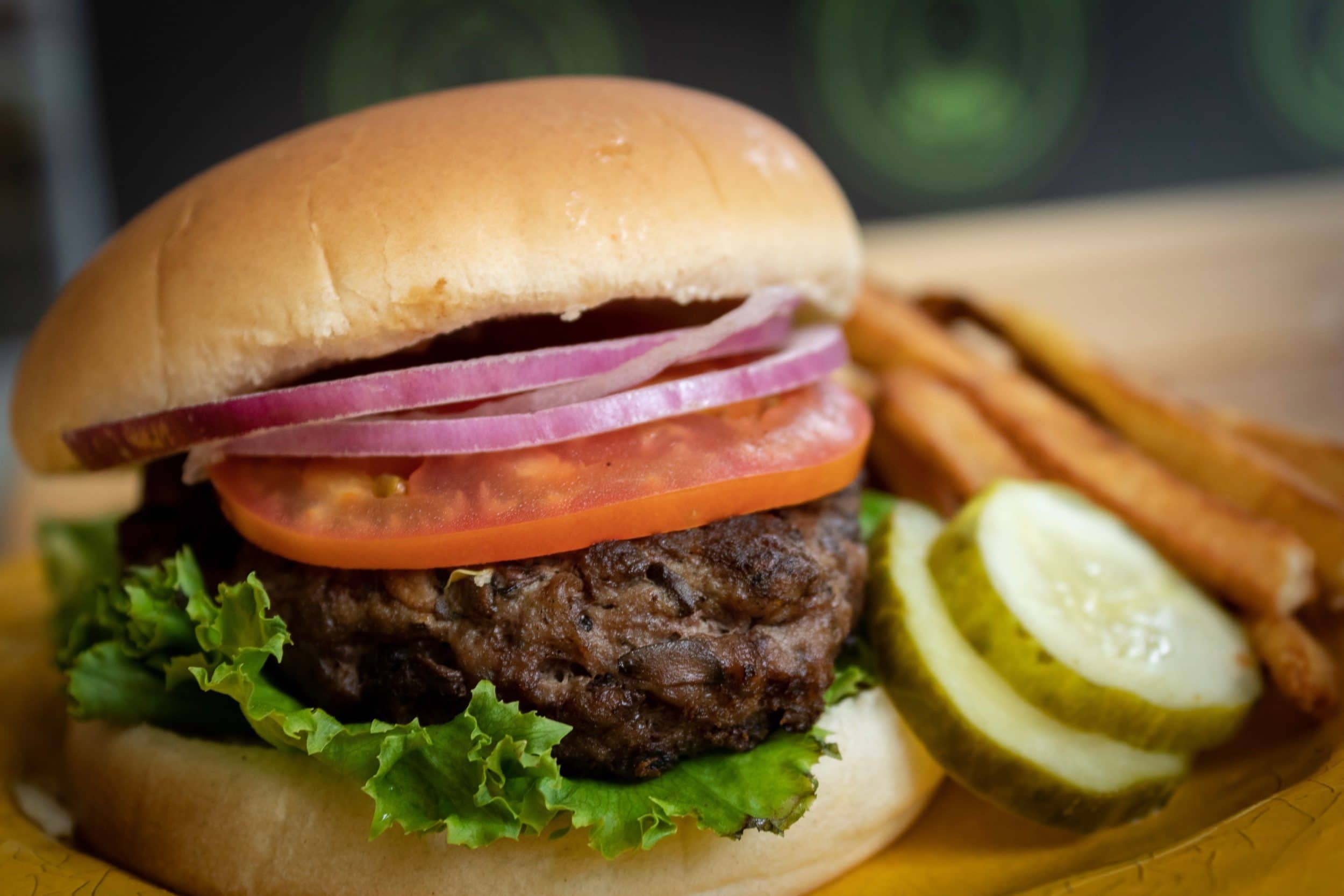 blended mushroom burger